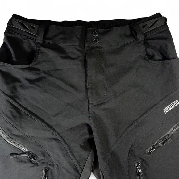 ARSUXEO Mens L Shorts Black Downhill Enduro Mountain Bike‎ Breathable Vented MTB - Picture 12 of 12